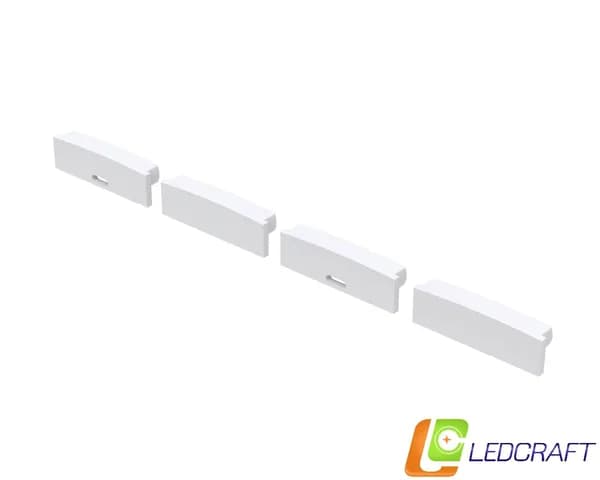 Заглушки 4 шт для профиля LC-LPV1035M34 пластиковые серые