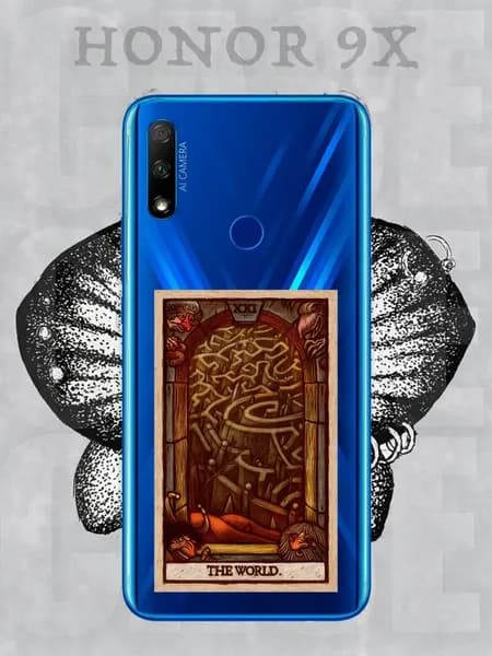 чехол на iPhone Honor 9x карта таро Дьявол