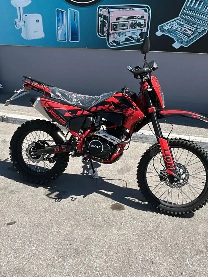 Мотоцикл Hammer Wolf 350cc 180FMM механика 5 скоростей Эндуро Кросс черно-красный