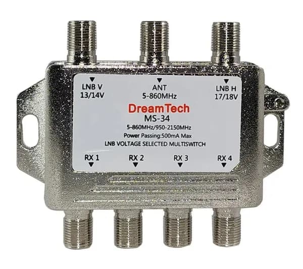 Мультисвич DreamTech MS-34, 3 входа - 4 выхода, оконечный
