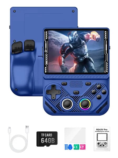AISLPC RG43V Pro игровая приставка ,4.3",64GB, 18000 игр,Чип RK3562,запуск God of war с удвоенной частотой кадров