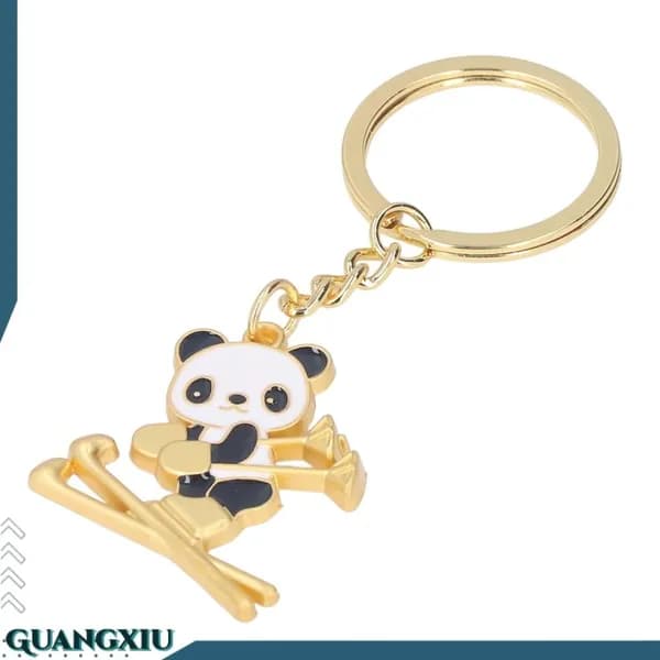 Металлические брелки для лыж Лыжи X-1280 Ski Panda Gold