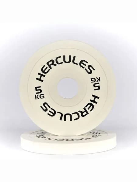 Диск тренировочный Hercules 5 кг. белый, обрезиненный