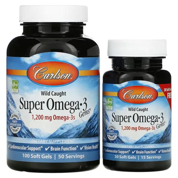 Carlson, Super omega-3, Супер омега-3, 600мг, 130 капсул