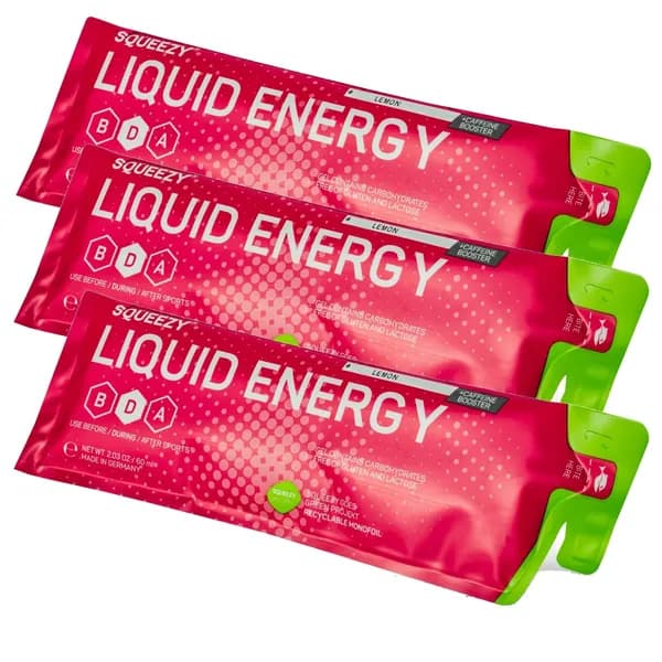 Гель питьевой SQUEEZY SUPER DRINK GEL 60mg caffeine 3 x 60 мл, Лимон+Кофеин