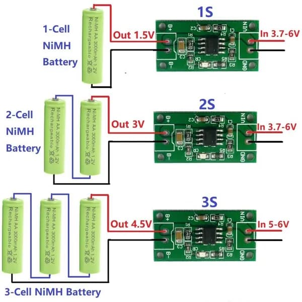 1S/2S/3S NiMH зарядное устройство, специальная плата модуля зарядки 1,5 В, 3 4,5 В CV (без терминала)
