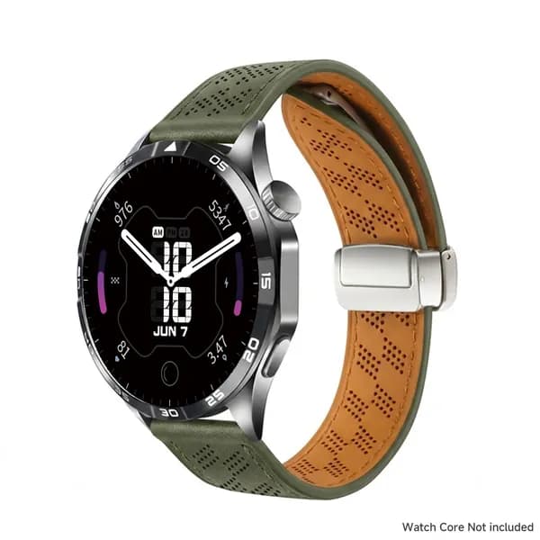 22мм Кожаный Перфорированный Ремешок Для Huawei Watch GT6Pro GT6 GT5 GT4 GT3 Pro 46мм Универсальный Классический Мужской Браслет