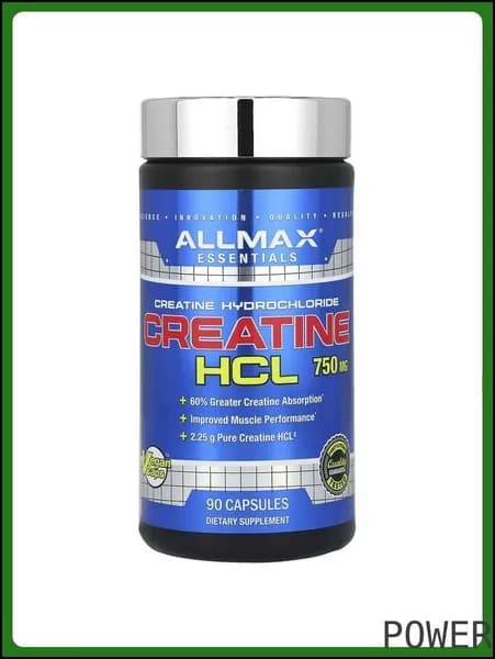Креатиновый комплекс ALLMAX, Креатин гидрохлорид, 750 мг, 90 капсул POWER