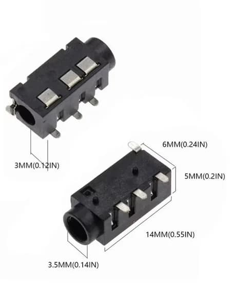 10 шт PJ-320D SMD гнездо для подключения аудиоразъема с 4-контактным разъемом 3,5 мм