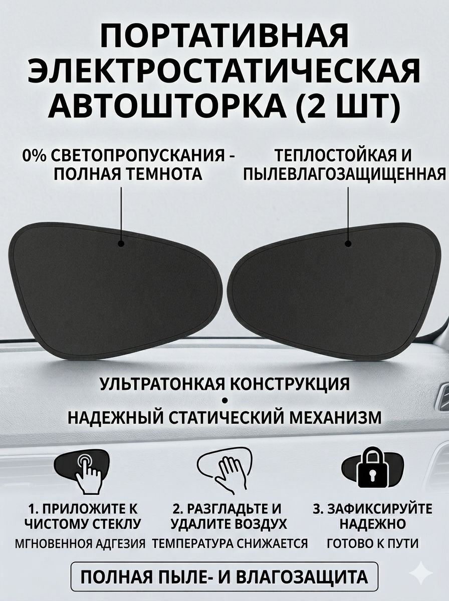 Шторка солнцезащитная 21 см х 16 см, затемнение: 80%