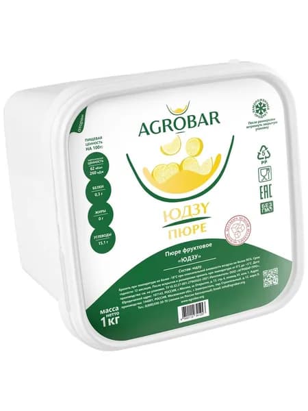 Пюре AGROBAR Юдзу замороженное, 1 кг