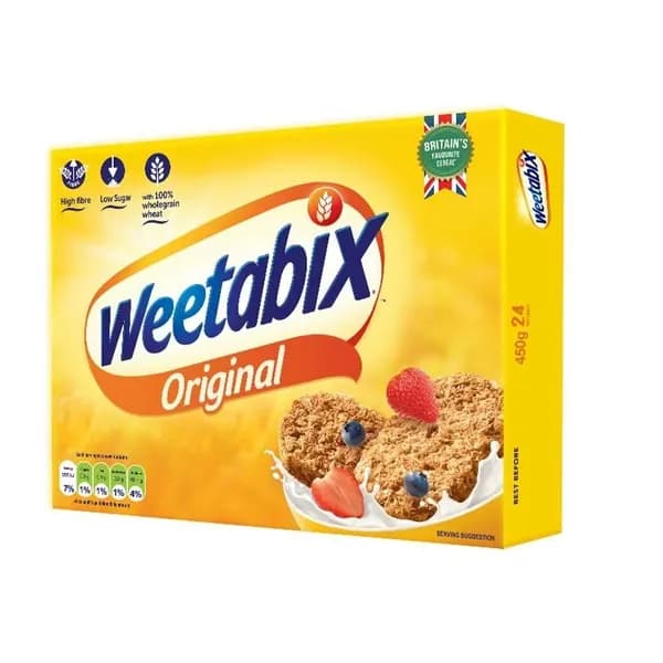 Weetabix Original 450 Grams - Цельнозерновой, богатый витаминами и питательными веществами завтрак