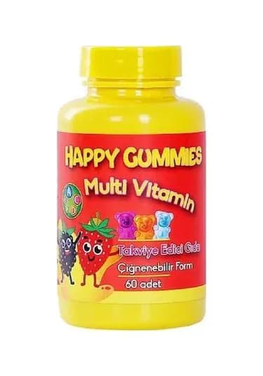 Happy Gummies конфеты Мультивитаминная жевательная форма 60 шт.