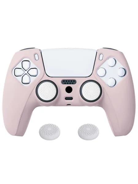 PlayVital Pure Series противоскользящий силиконовый чехол для геймпада PS5, мягкий корпус с накладками на стики для комфортной игры