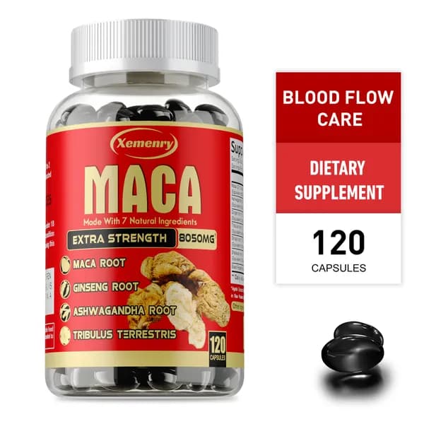 Капсулы Xenhenry Maca - содержат корень маки, корень женьшеня, тонгкат али и эпимедиум - повышают энергию, улучшают состояние здоровья
