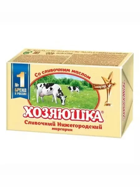 Маргарин Хозяюшка Сливочный 60% СЗМЖ 200 г 6 шт