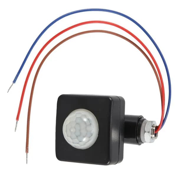 T6(G N) AC85-265V IP65 Датчик движения Регулируемый PIR-переключатель Ультратонкий светодиодный свет PIR Открытый датчик движения, 10 мм черный