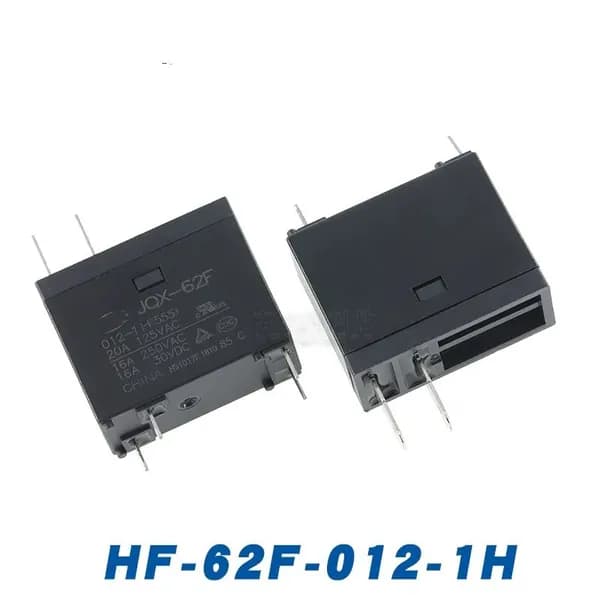 Реле электромагнитное HF62F-012-1H 12В пост.тока 4 пина 16А одна группа НЗ для ремонта кондиционеров и водонагревателей
