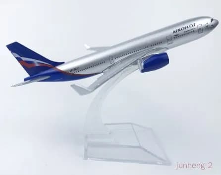 Игрушка самолёта Аэробус А330 АЭРОФЛОТ, 20 см. металл.