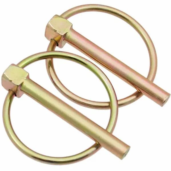 Стопорный палец колеса снегоуборщика d5 mm, L45 mm / кольцо D45 mm, 2 штуки комплект