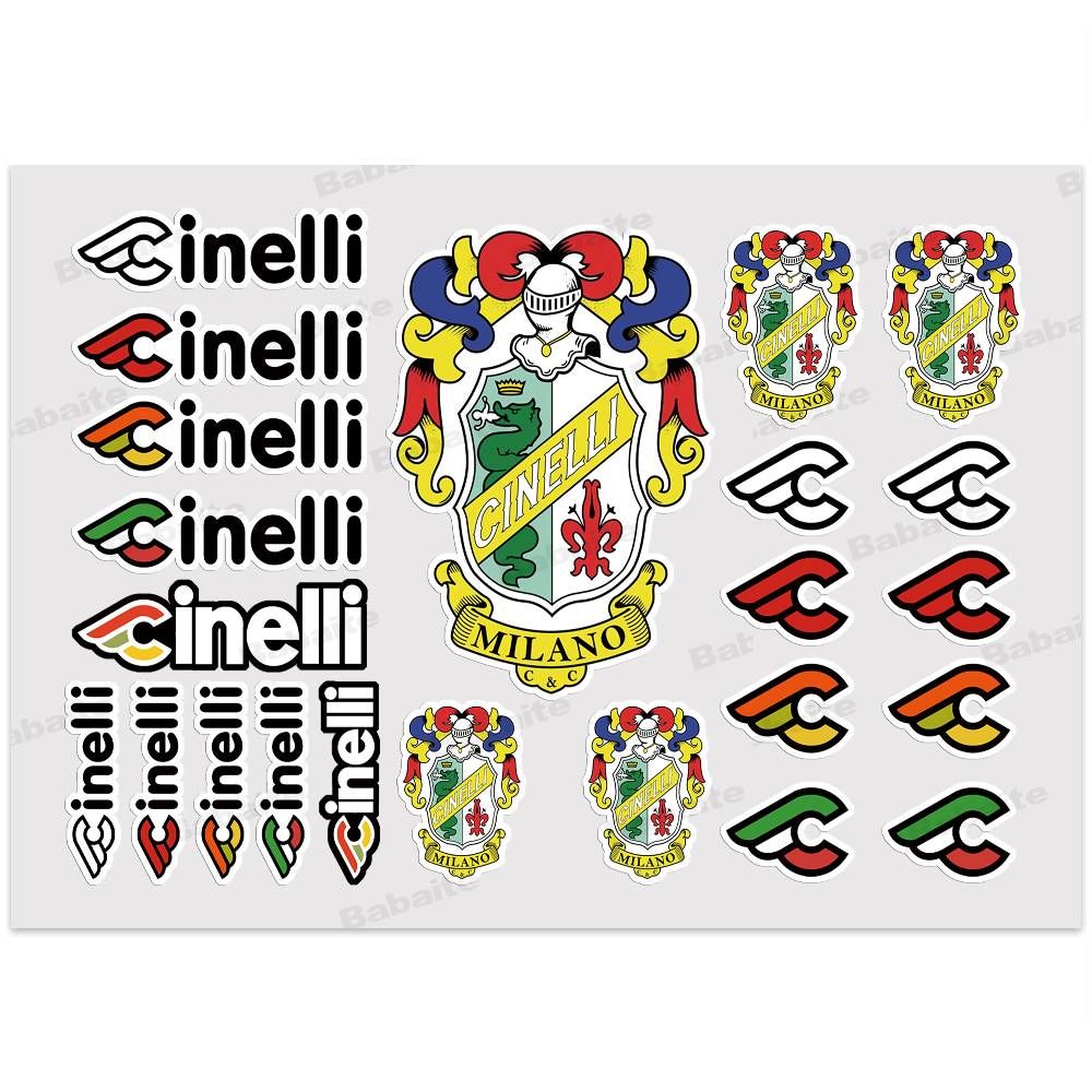 Cinelli Наклейки для мотоциклов, наклейки для автомобилей, водонепроницаемые украшения для шлемов, аксессуары