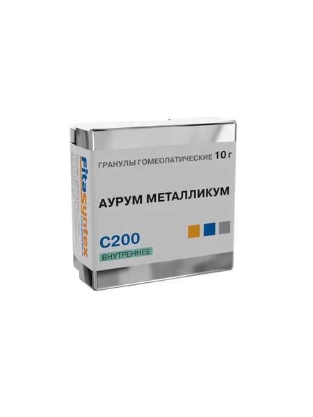 Аурум металликум С200 гомеопатические гранулы, 10 грамм