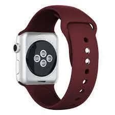 Ремешок для Apple Watch 38/40/41/42 mm размер S/M, силиконовый, цвет Бордовый, браслет на смарт-часы Эпл Вотч для iWatch Series 11 10 9 8 7 6 5 4 3 SE 3 SE совместимый