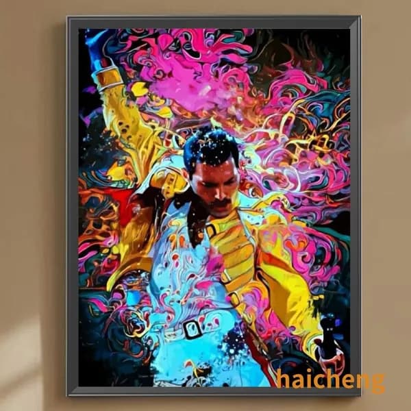 Диамантная вышивка Freddie Mercury, 30 40 см, 5D, смола и холст