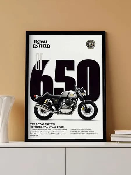 Постер на стену Royal Enfield Continental GT 650 без рамы (29,7х42см)