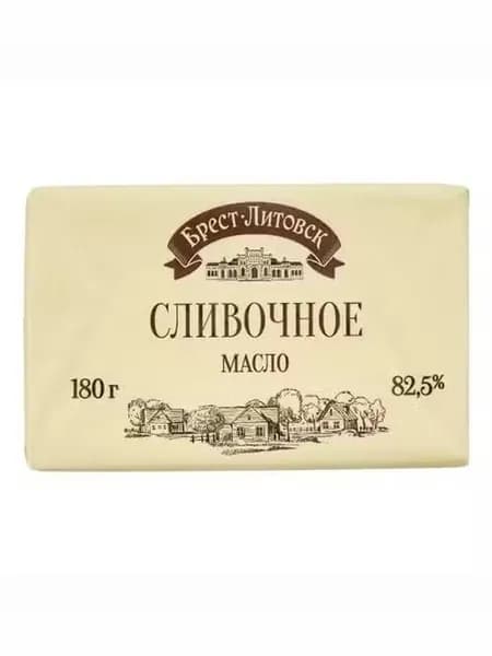 Сладкосливочное масло несоленое Брест-Литовск 82,5% 180 г