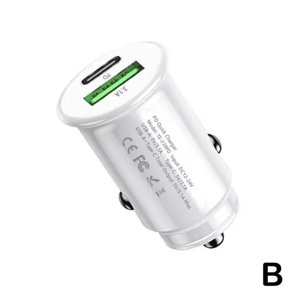 3.1A Быстрое автомобильное зарядное устройство USB PD Type C QC 3.0 Быстрая зарядка адаптера