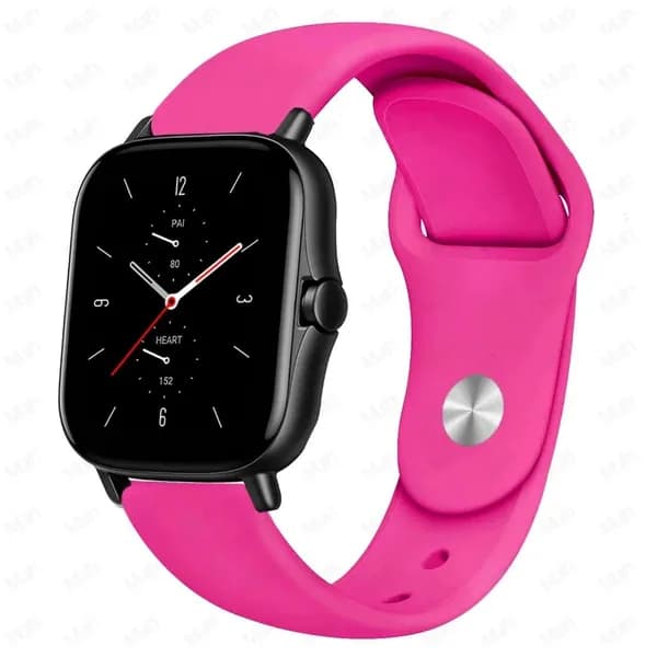Ремешок для часов 20мм для смарт-часов Amazfit Bip / GTS , Huawei Honor Watch , Garmin , Xiaomi Haylou / Mibro , Realme Силиконовый Браслет 20 мм Ремень 20mm
