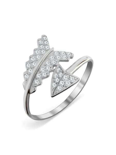Кольцо женское серебряное 925 пробы с фианитами, KARATOV