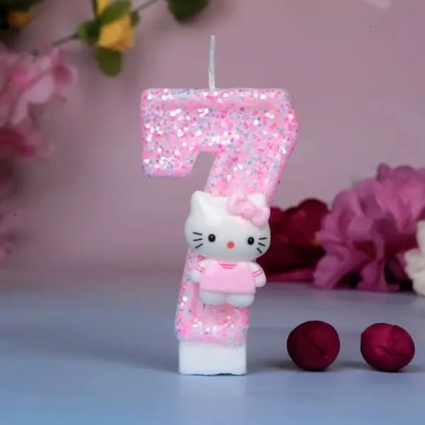 Свечи для торта цифра 7 "Без отдушки", 7.5 см х 4 см, 1 шт