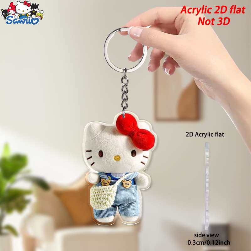2d плоскость, 1 симпатичный брелок Hello Kitty, подходит для сумок и автомобильных зеркал заднего вида.