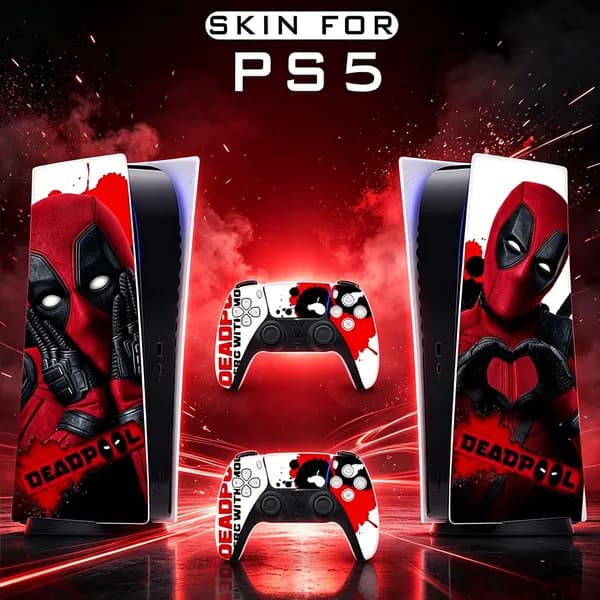 Наклейка для PS5 Digital, защитная пленка для консоли и геймпада, полный набор