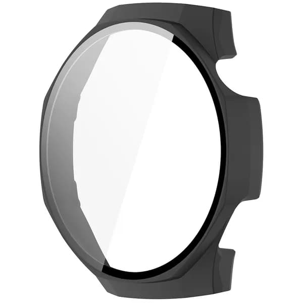 Чехол-пленка для Huawei Watch GT5 Pro 46 мм, матовый чёрный, из поликарбоната и закалённого стекла