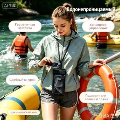 Водонепроницаемый герметичный чехол для телефона с сенсорным управлением