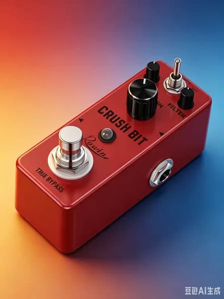 Rowin LEF-3810 Crush Bit, педаль биткрашера для электрогитары, широкий диапазон снижения частоты дискретизации и битовой глубины, три фильтра, металлический корпус, истинный байпас