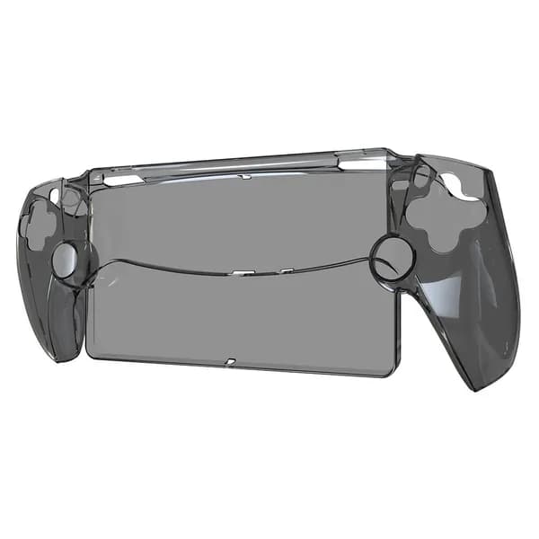 Жёсткий прозрачный чёрный чехол для Sony PS Portal не мешает управлению