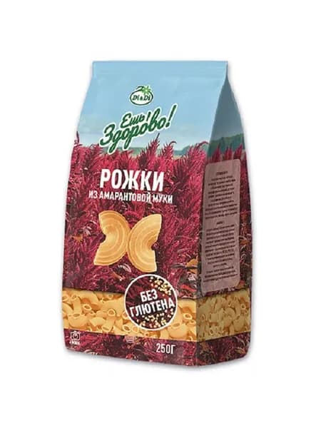 Макароны без глютена из амарантовой муки 250 г