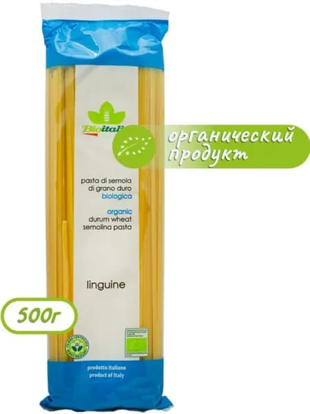 Макароны BioItalia BIO Лингвини, 500г
