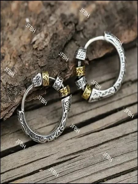 Дизайнерские круглые серьги-кольца для мужчин и женщин Винтаж
