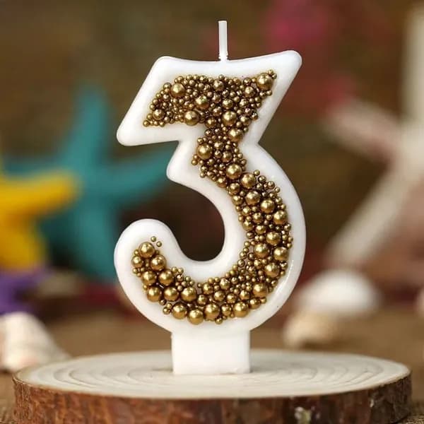 Свечи для торта цифра 0, цифра 1, 7 см