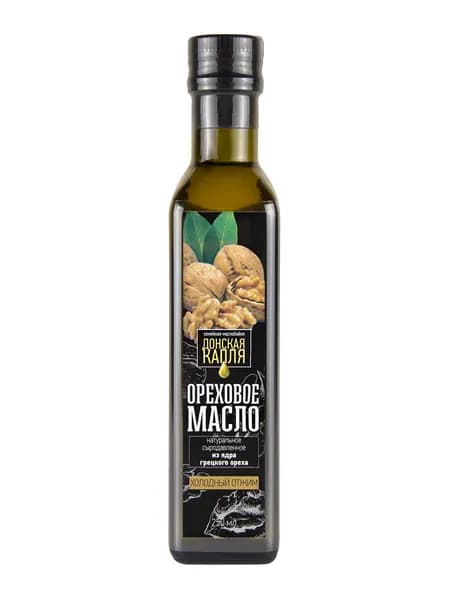 Масло грецкого ореха нерафинированное сыродавленное холодного отжима 250 мл