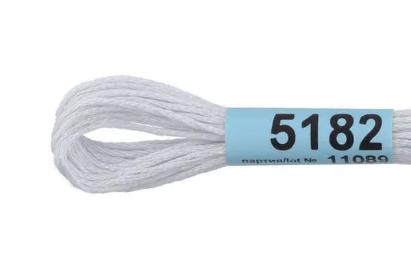 Мулине GAMMA нитки для вышивания 4 шт. по 8 м., 5182 светло-светло-серый