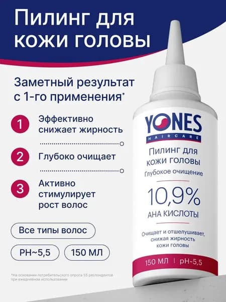 Пилинг для кожи головы от перхоти с кислотами AHA, 150мл