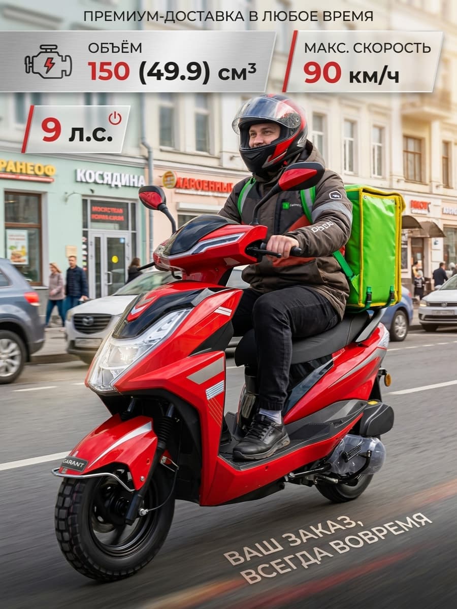 Скутер 125 см3 (маркировка 49.9 см3) 16+