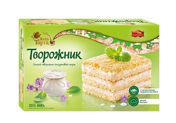 Торт "Творожник творожно-йогуртовый" 400гр тм"День торта"