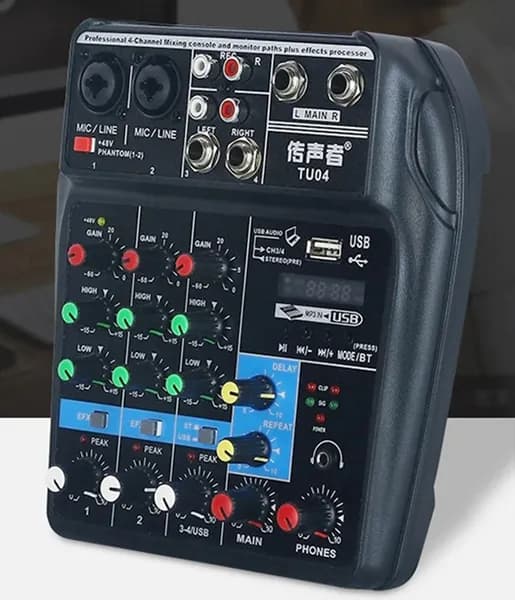 Профессиональный 4-канальный микшерный пульт, Bluetooth